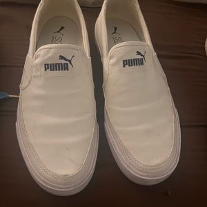 white used puma sneakers